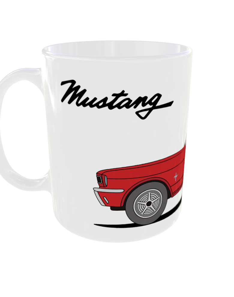 Taza Ford Mustang blanca