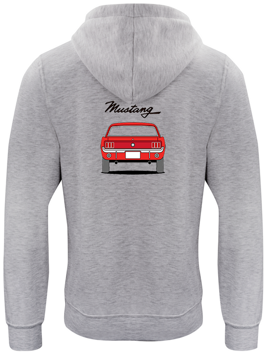 Sudadera Ford Mustang Gris parte trasera