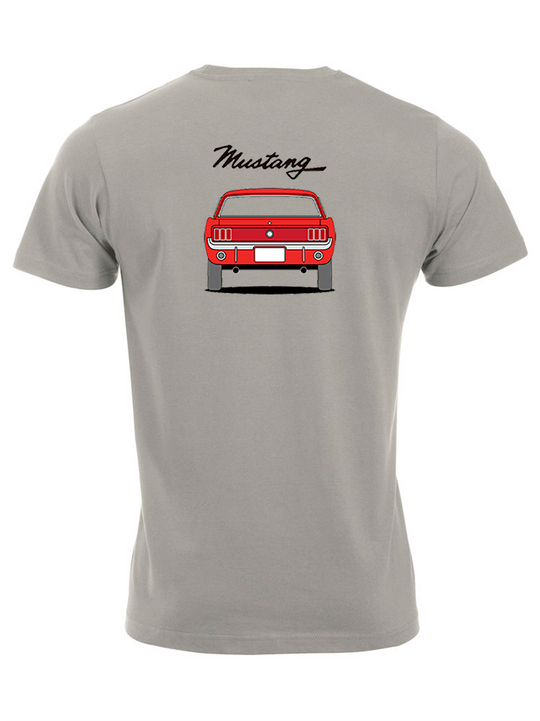 Camiseta gris Ford Mustang parte trasera