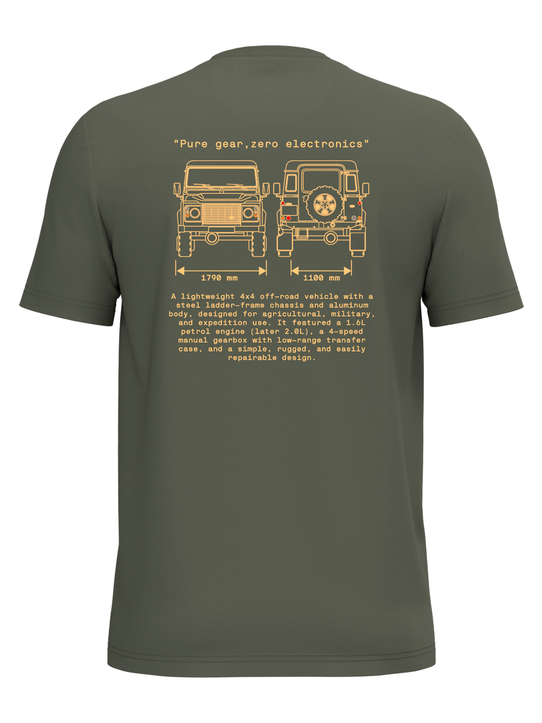 CAMISETA ECO Land Rover 90-110 INCHES