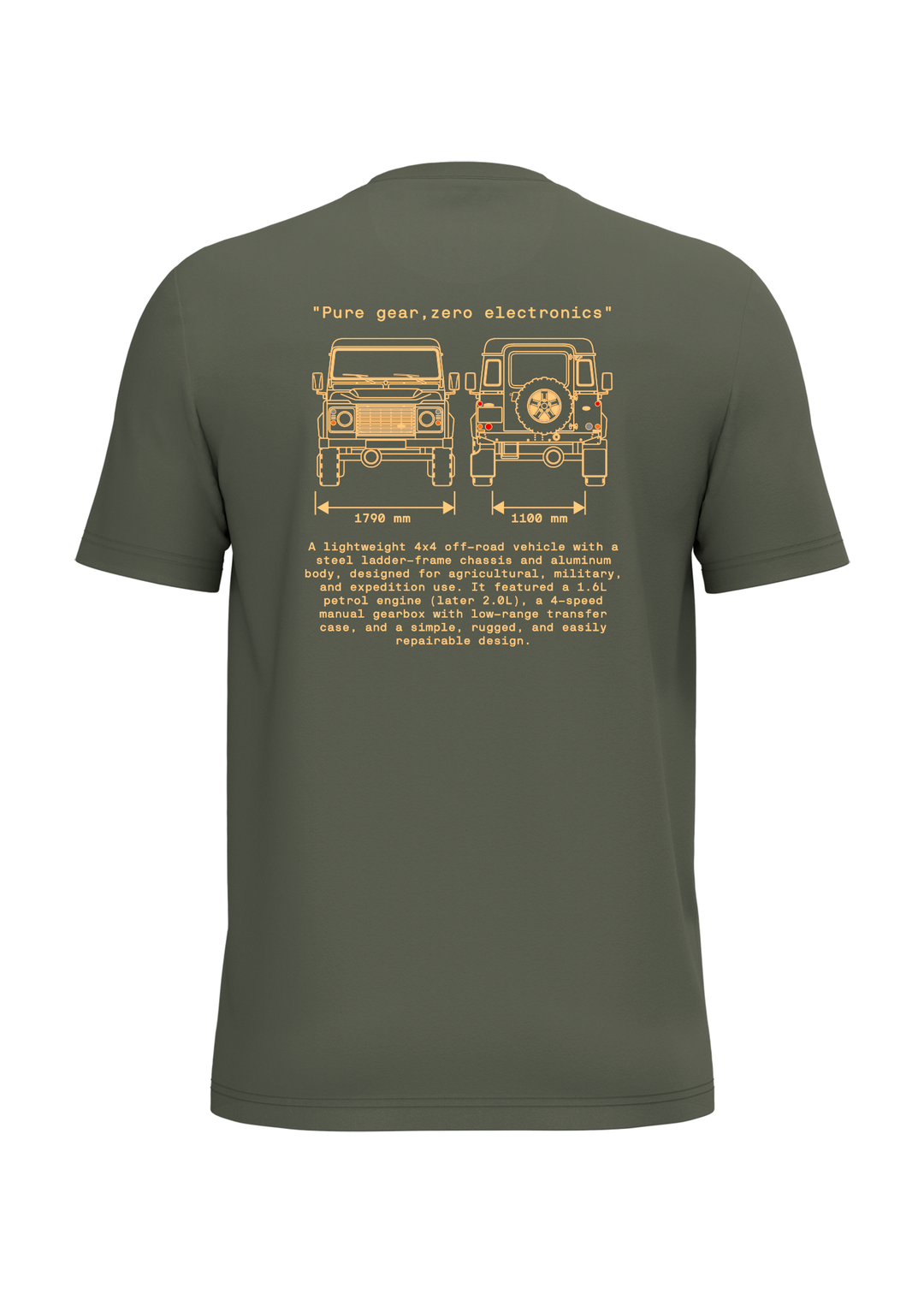 CAMISETA ECO Land Rover 90-110 INCHES