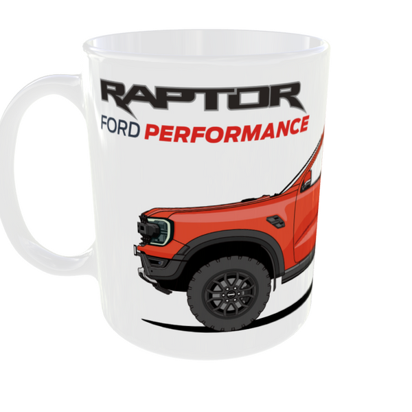 TAZA FORD RAPTOR NARANJA CODE