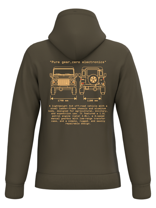 SUDADERA CAPUCHA Land Rover 90-110 INCHES