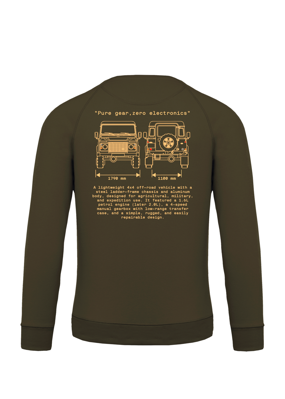 SUDADERA CLÁSICA Land Rover 90-110 INCHES