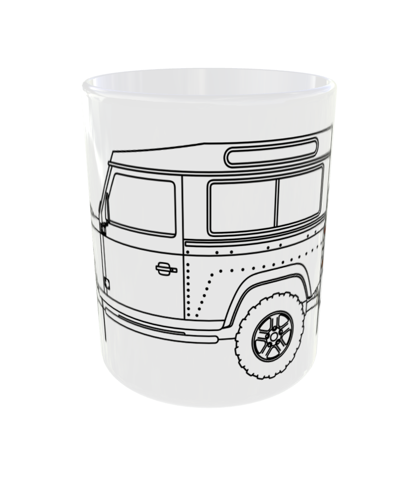 TAZA CERÁMICA PREMIUM Land Rover 90 INCHES