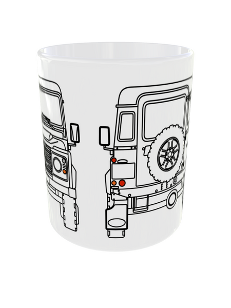 TAZA CERÁMICA PREMIUM Land Rover Frontal/Trasera