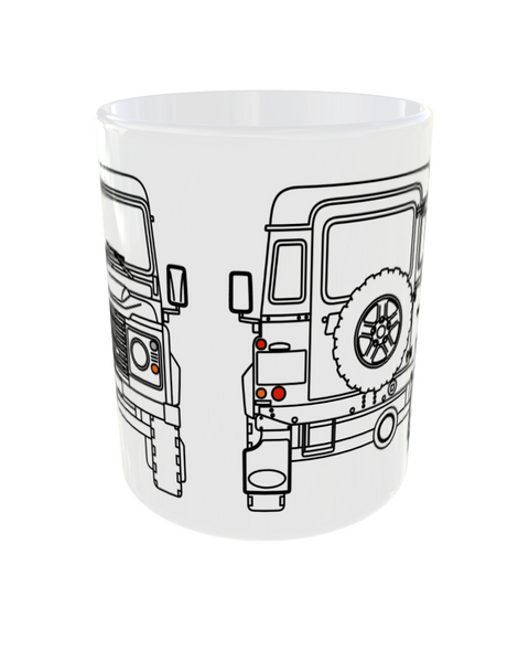 PREMIUM Keramiktasse Land Rover Vorder-/Rückseite