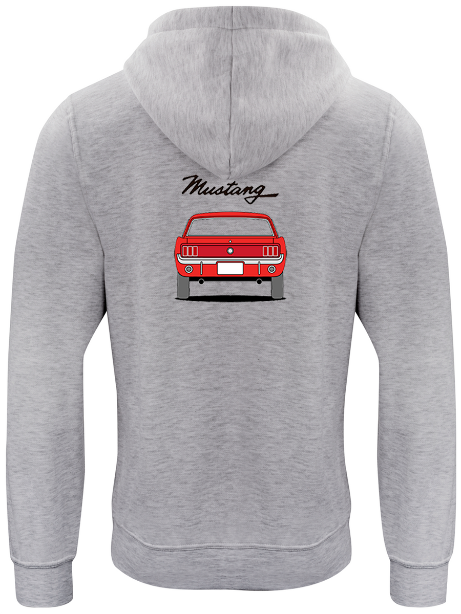 Sudadera Ford Mustang Gris parte trasera