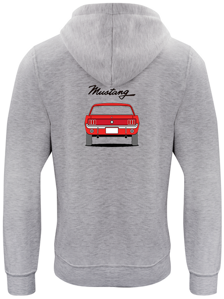 Sudadera Ford Mustang Gris parte trasera