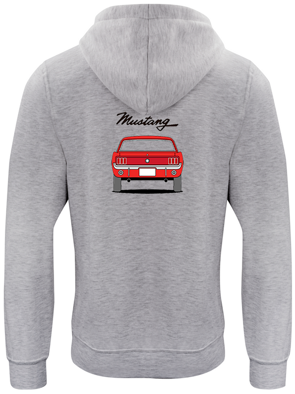 Sudadera Ford Mustang Gris parte trasera