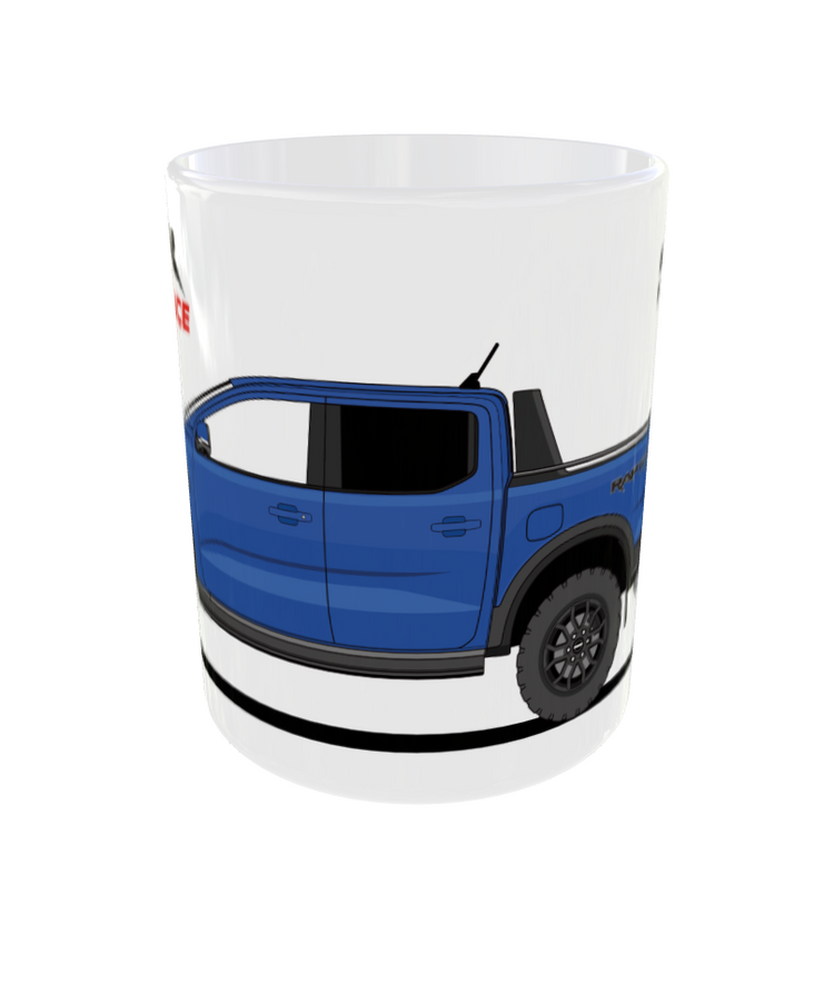 TAZA FORD RAPTOR AZUL LIGHTNING
