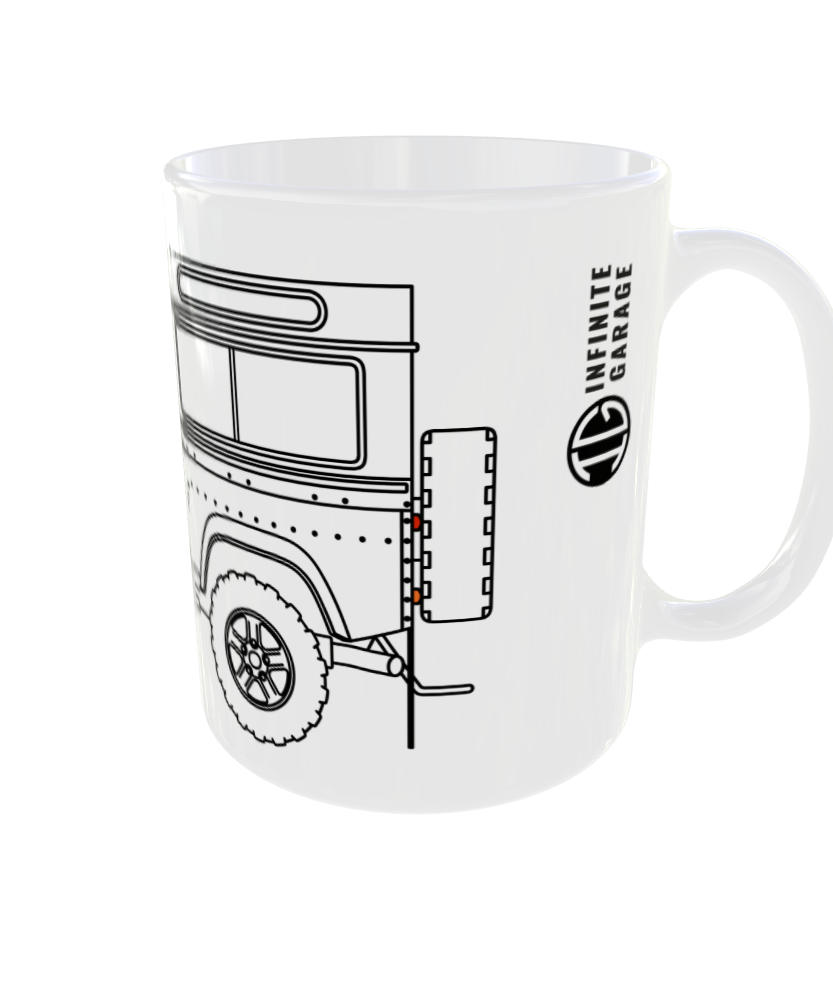 TAZA CERÁMICA PREMIUM Land Rover 90 INCHES
