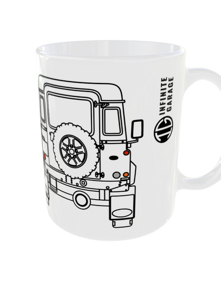 TAZA CERÁMICA PREMIUM Land Rover Frontal/Trasera