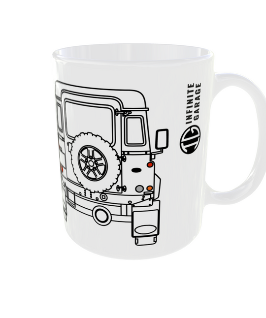 TAZA CERÁMICA PREMIUM Land Rover Frontal/Trasera