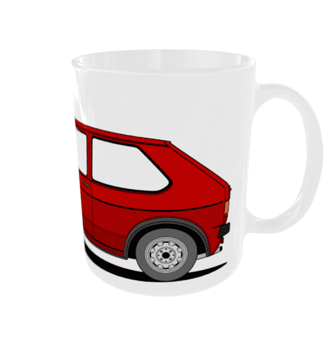 Taza Volkswagen Golf GTI MKI blanca