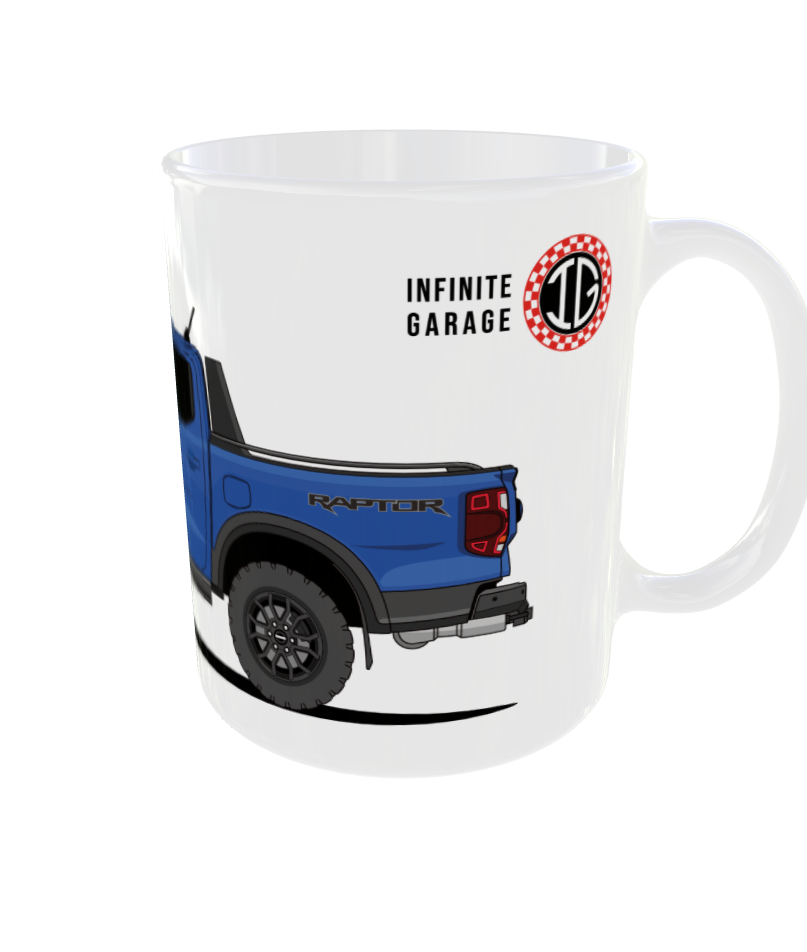 TAZA FORD RAPTOR AZUL LIGHTNING