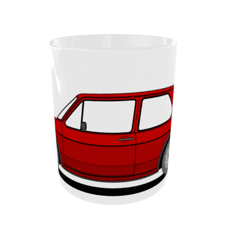 Taza blanca del Volkswagen Golf GTI MKI