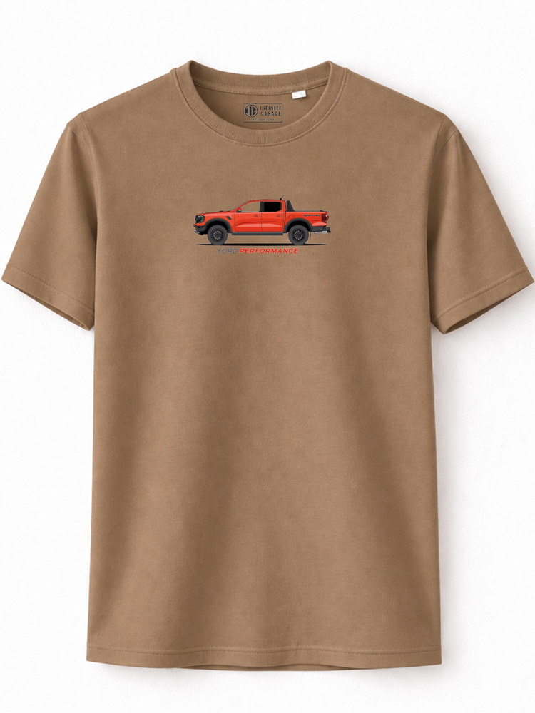CAMISETA FORD RAPTOR NARANJA CODE