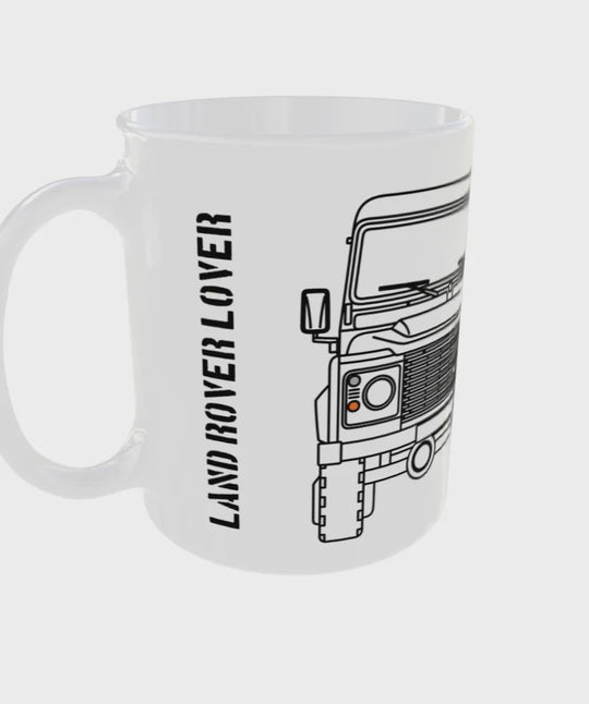 TAZA CERÁMICA PREMIUM Land Rover Frontal/Trasera